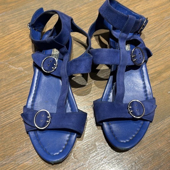 PRADA suede gladiators sandals, blue, size 8 - Picture 9 of 9